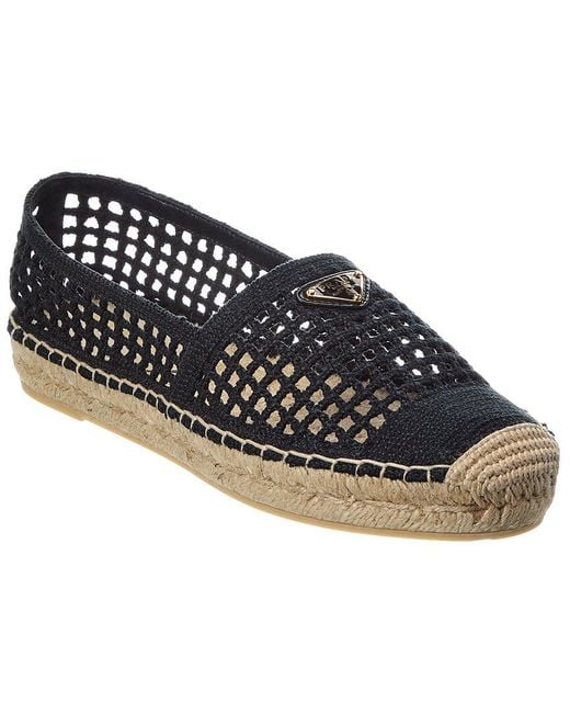 Prada Black Cotton Espadrille