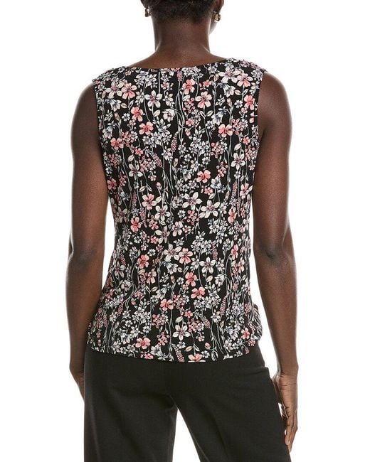 Tahari Black Cowl Neck Top