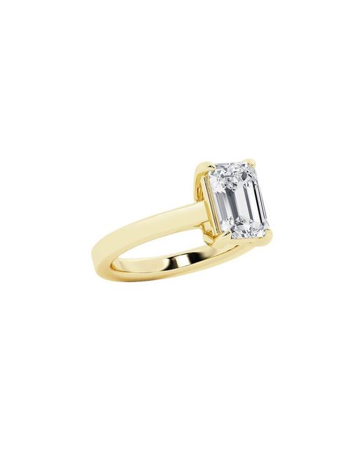 Lab Grown Diamonds Metallic 14K 3.00 Ct. Tw. Lab-Grown Diamond Solitaire Engagement Ring