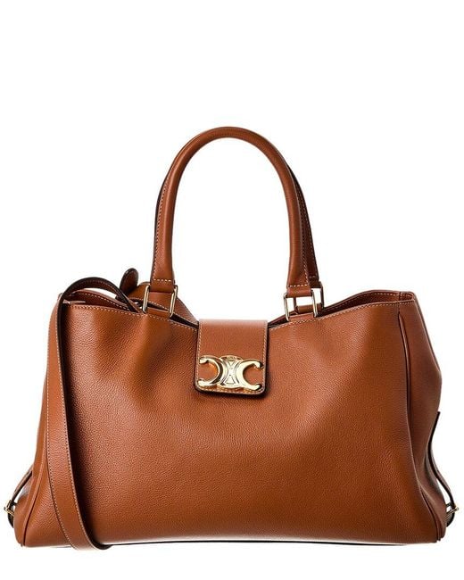 Céline Brown Appoline Medium Leather Tote