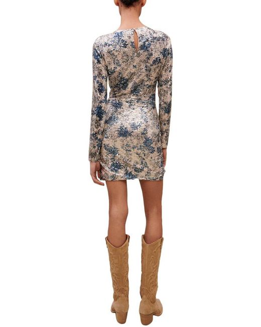 Maje Gray Raquine Mini Dress