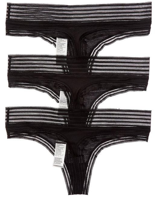 Calvin Klein Black 3Pk Thong