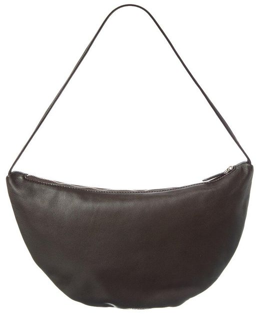 The Row Brown Leather Shoulder Bag