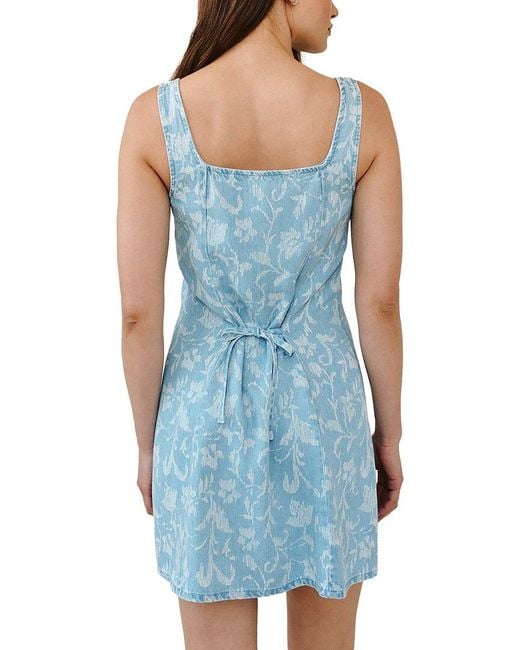 Bella Dahl Blue Button Front Fitted Dress