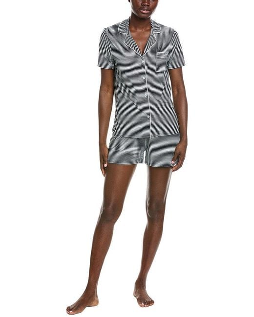 Splendid Gray 2Pc Notch Top & Boxer Set