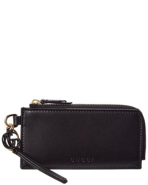 Gucci Black Double G Leather Card Case