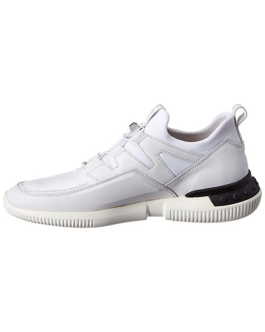 Tod's White Tods Active Sport Light Leather & Neoprene Sneaker for men