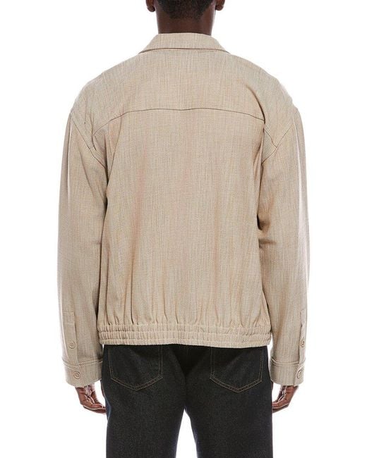 Jonathan Simkhai Natural Archibald Blouson Shirt Jacket for men