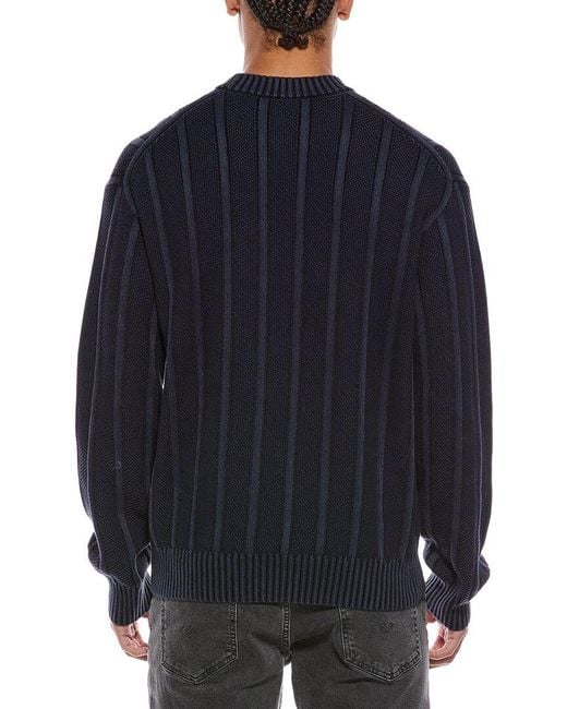 Boss Blue Kaktus Crewneck Sweater for men