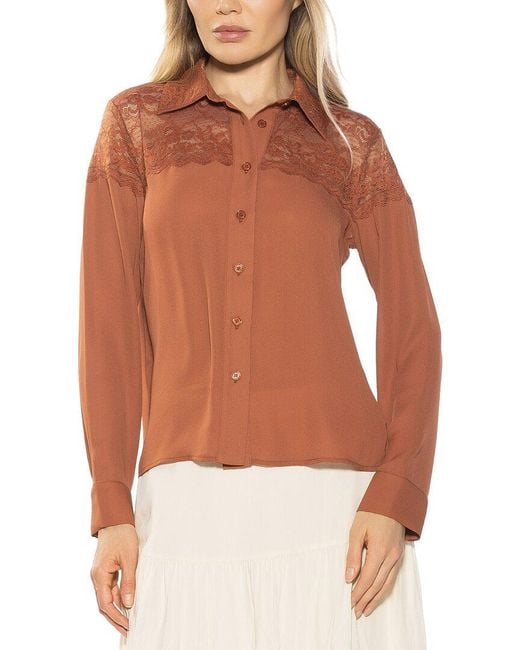 Alexia Admor Brown Cleo Top
