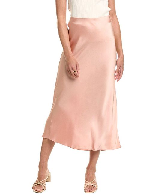 Vince Pink Side Slip Maxi Skirt