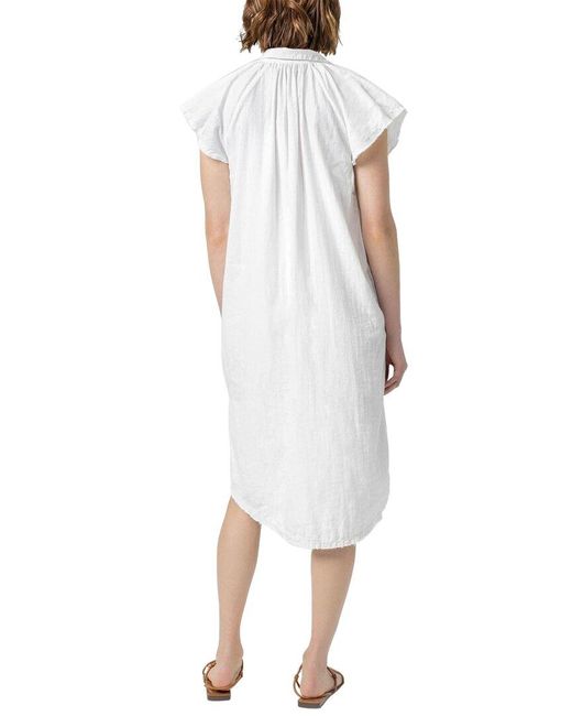 Lilla P White Maxi Button-down Dress