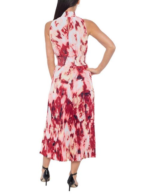 Marina Red Tie Dye Midi Dress
