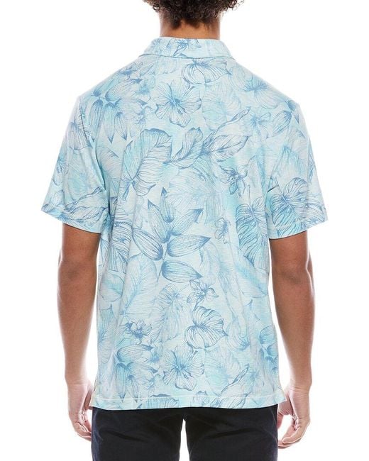 Tommy Bahama Blue Coasta Vera Frond Escape Polo Shirt for men