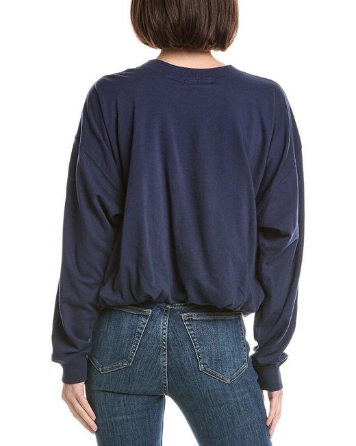 Michael Stars Blue Mariah Bubble Hem Sweatshirt