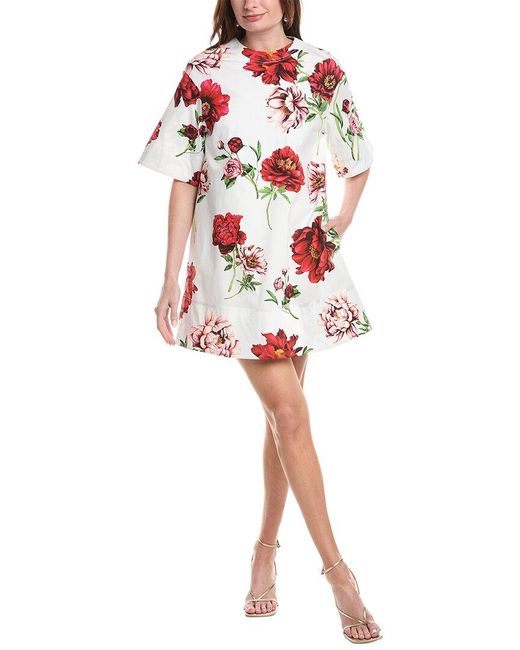 Oscar de la Renta Red Shift Dress