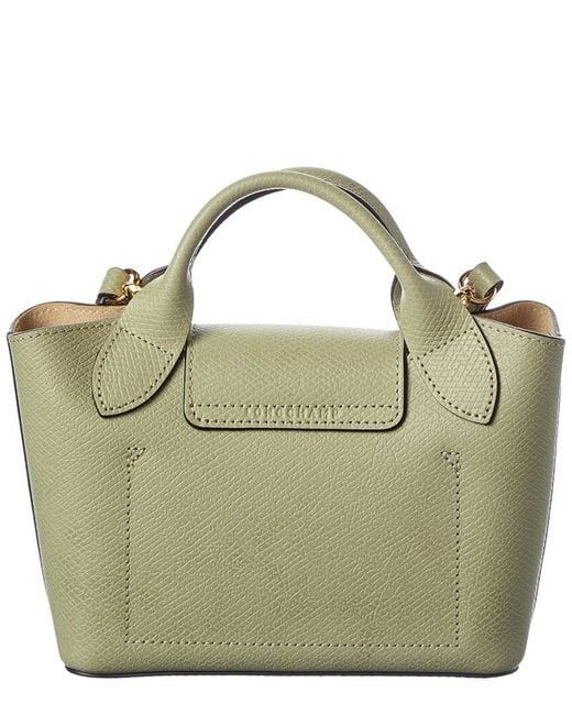 Longchamp Green Le Pilage Leather Tote