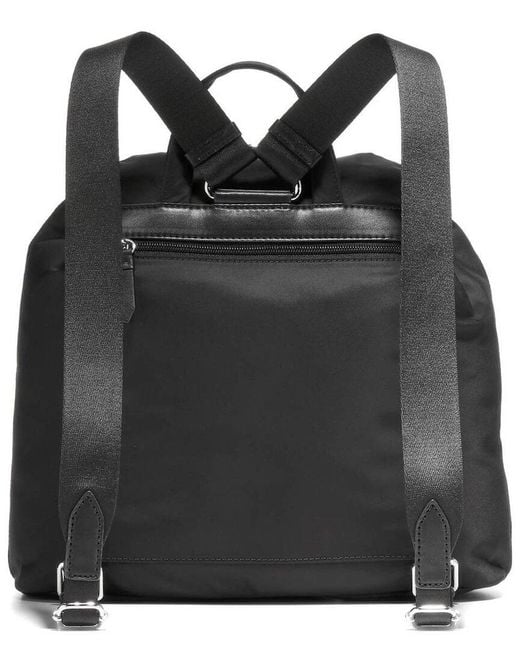 Cole Haan Black Nylon Flap Backpack