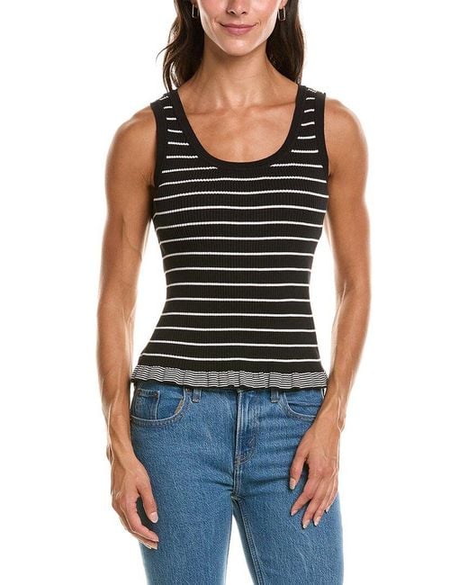 Vince Camuto Black Ribbed Tank