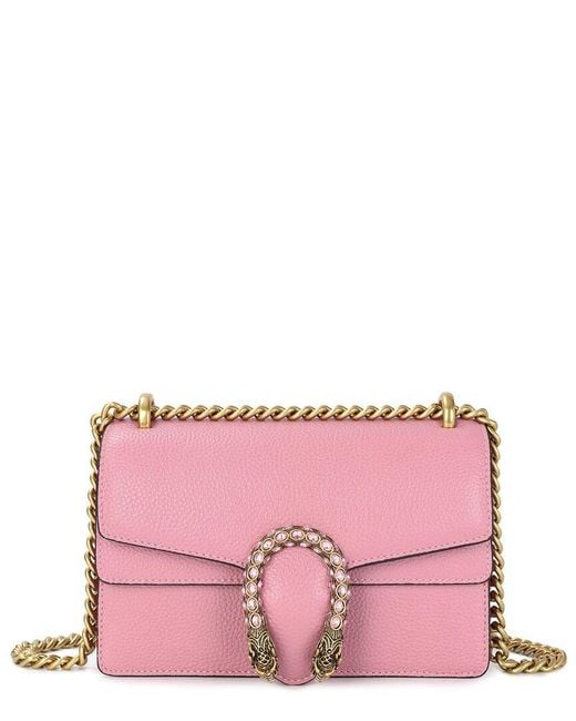 Tiffany & Fred Paris Pink Crystal Dragon Leather Crossbody