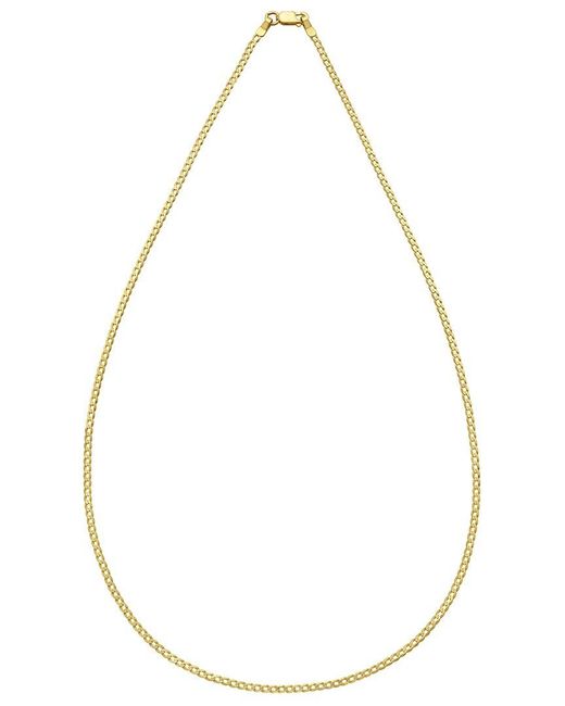Italian Gold Metallic 14K Curb Chain Necklace