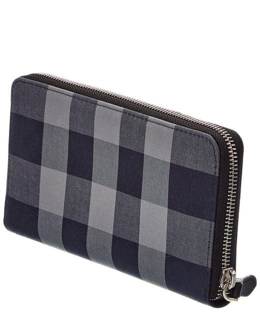 Burberry Blue Canvas Wallet for men