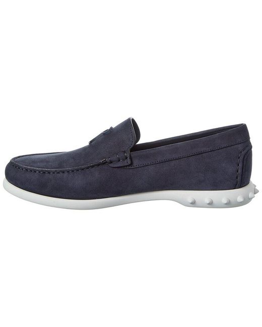 Christian Louboutin Blue Moonkel Leather Loafer for men