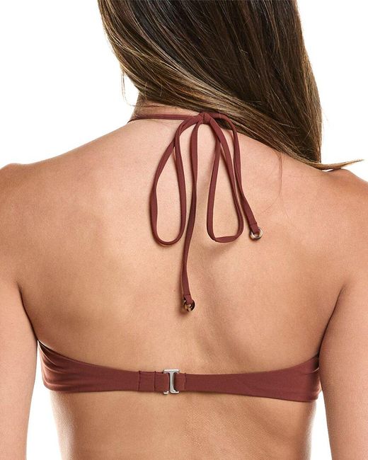 Anemos Brown Sweetheart Halter Bikini Top