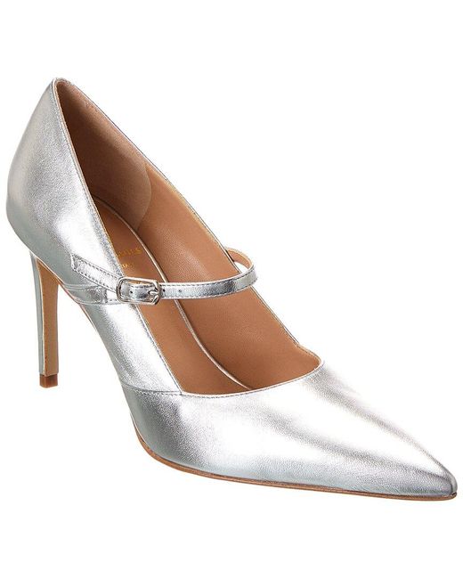 M by Bruno Magli White Panna Leather Pump