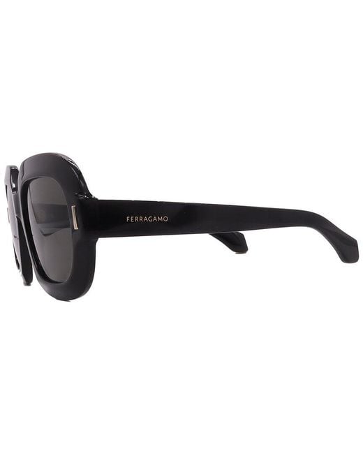 Ferragamo Black 54Mm Sunglasses