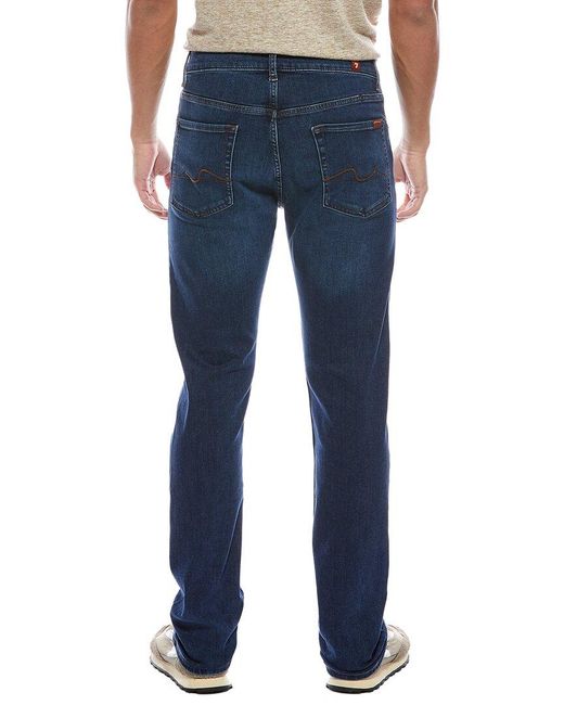 7 For All Mankind Blue Dayton Straight Jean for men