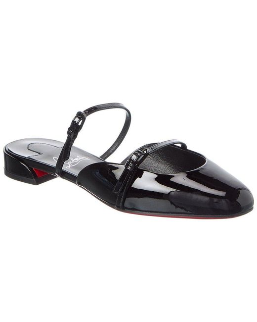 Christian Louboutin Black Jane Nina Patent Mule