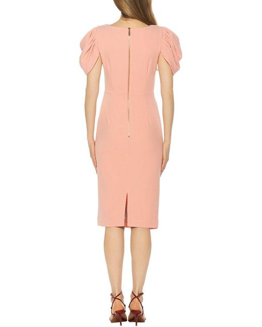 Alexia Admor White Draped Sheath Dress