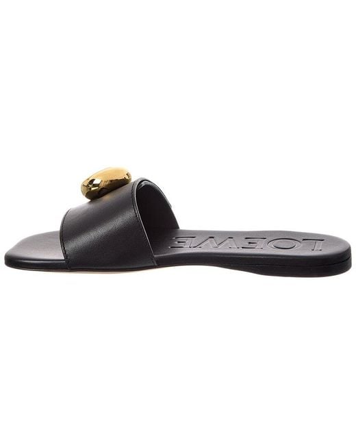 Loewe Blue Pebble Leather Slide