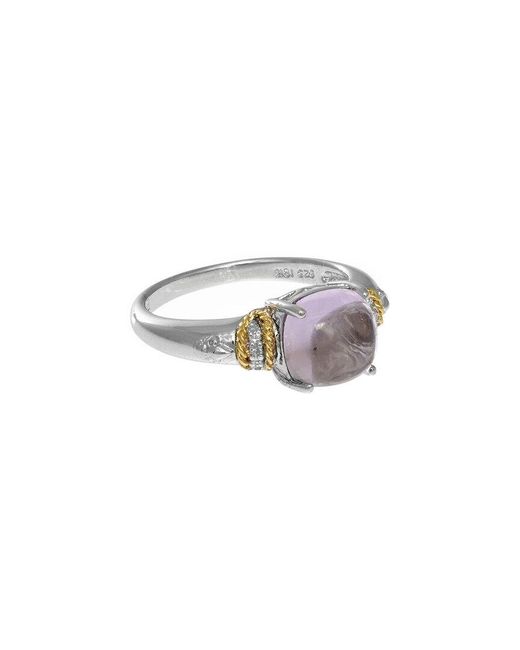 Phillip Gavriel White 18K & Amethyst Cocktail Ring