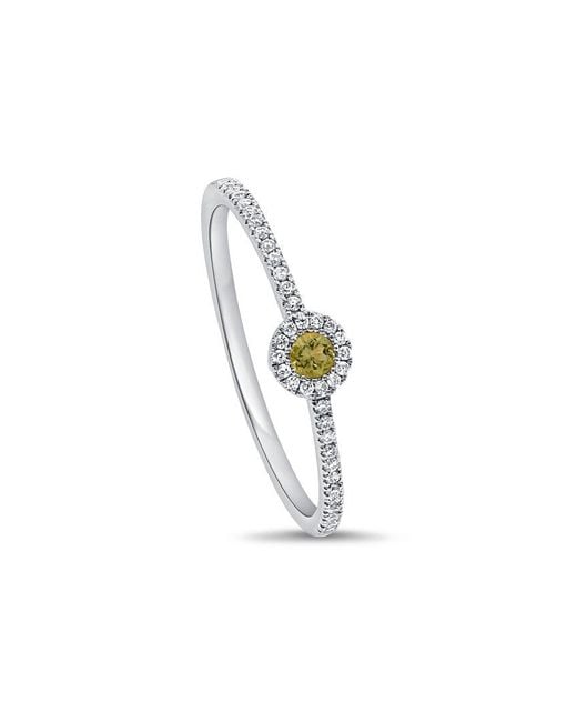 Sabrina Designs White 14K 0.13 Ct. Tw. Diamond & Peridot Ring