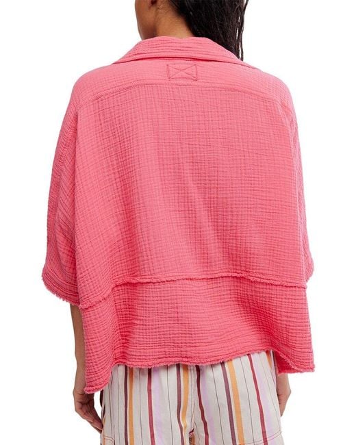 Free People Red Happy Days Top