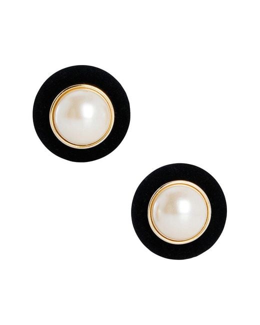 retroféte Black Stud Earrings