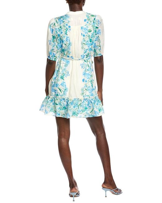 Taylor Blue Printed Mini Dress