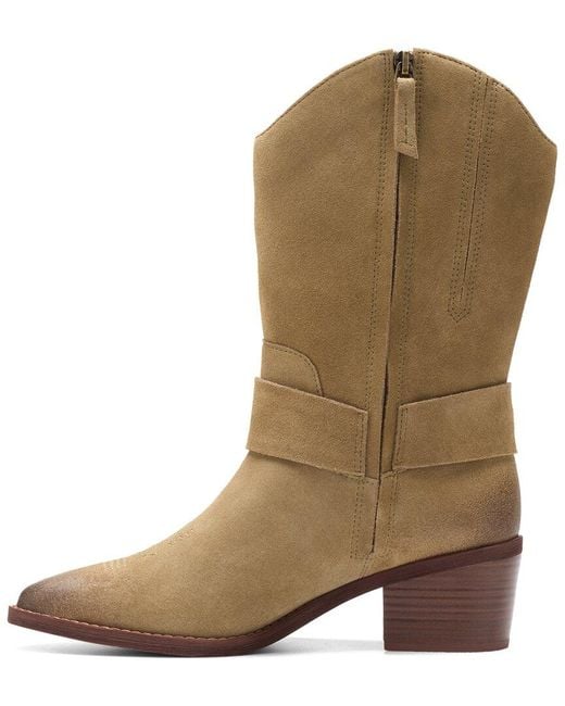 Clarks Brown Morzine Rise Suede Cowboy Boot