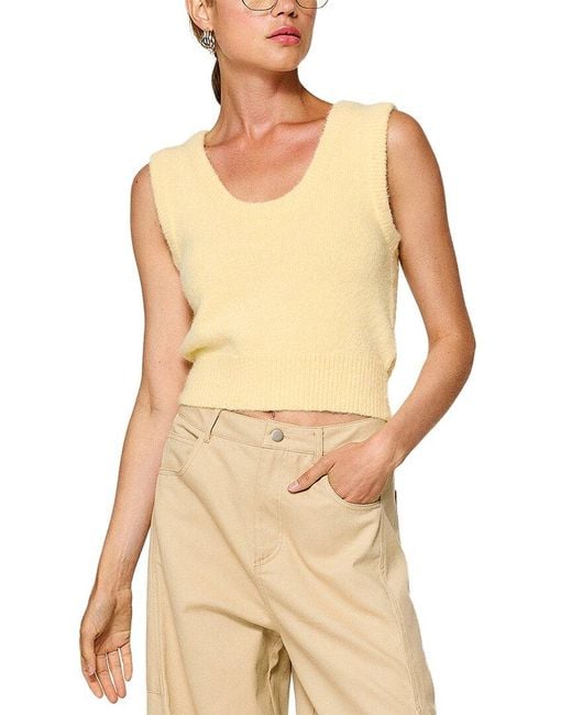 Line & Dot Natural Leonis Wool-Blend Sweater Vest