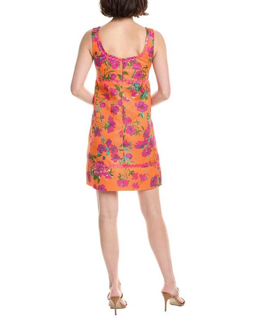 Sara Campbell Red Sleeveless Pique Shift Dress