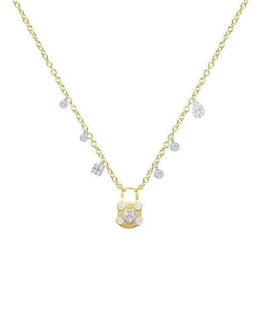 Meira T Metallic 14K 0.11 Ct. Tw. Diamond Charm Necklace
