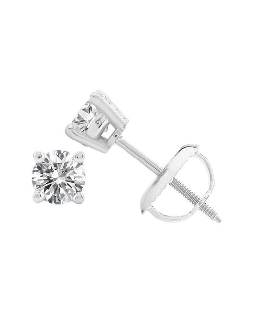 MaxColor Metallic 14K 0.50 Ct. Tw. Lab-Grown Diamond Stud Earrings