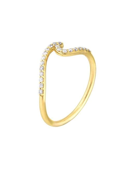 HAWLEY ST Metallic 14K 0.16 Ct. Tw. Diamond Fashion Ring