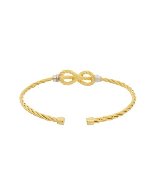 Meshmerise Metallic 18K Plated 0.06 Ct. Tw. Diamond Bangle Bracelet
