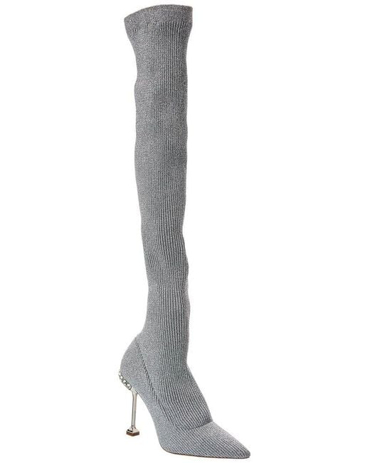 Miu Miu White Logo Leather Ankle Boot