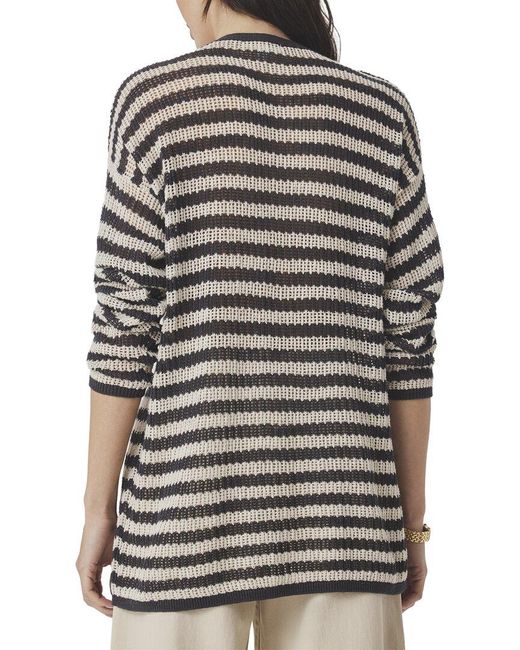 Splendid Gray Yasmine Linen-Blend Sweater