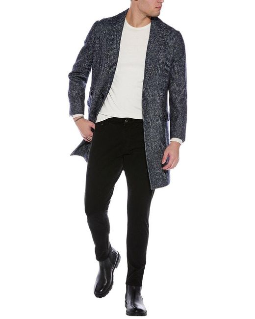 Brunello Cucinelli Black Alpaca & Wool-Blend Coat for men