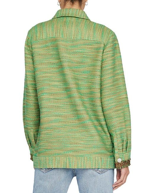 L'Agence Green Jeanine Tweed Shacket